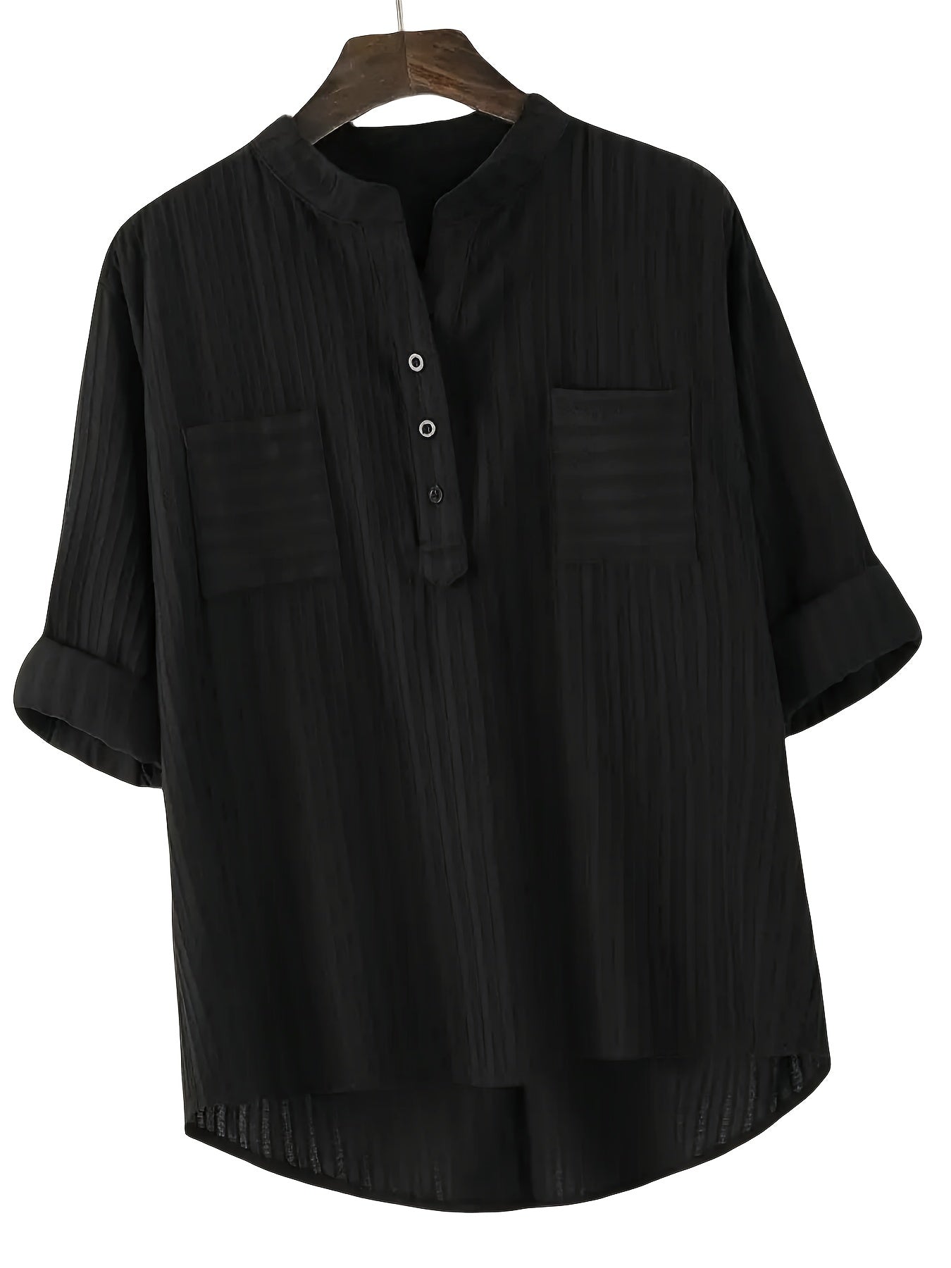 Katie – Textured Pocket Detail Blouse