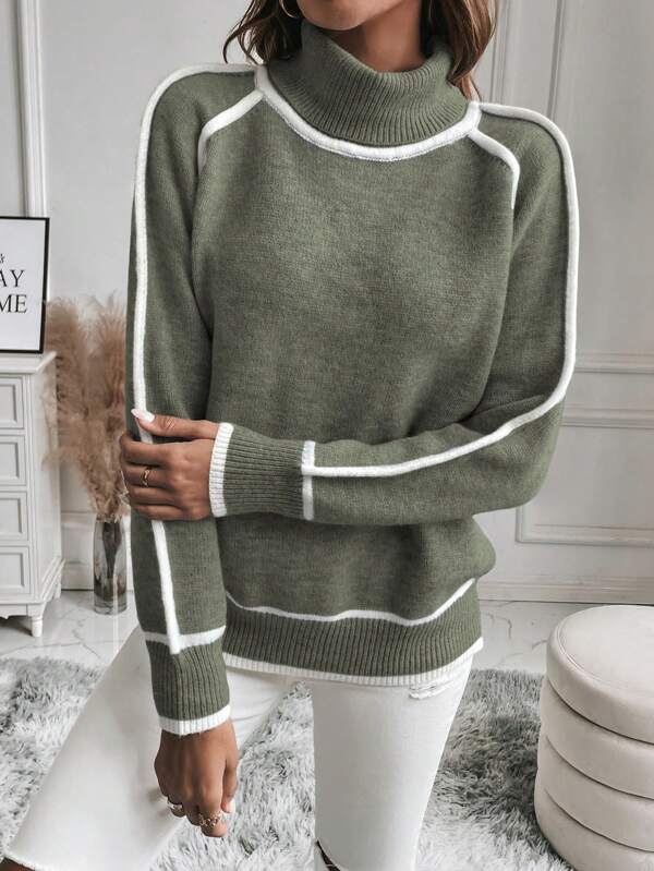 Avalon - Olive Cotton Jumper