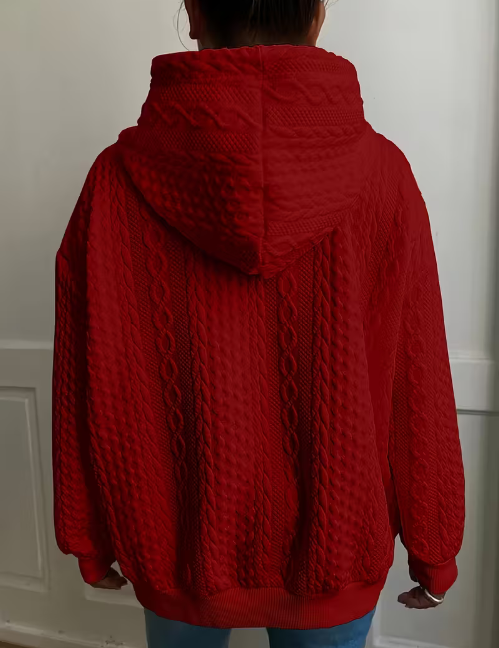 Clara  – Ladies' Cable Knit Hoodie