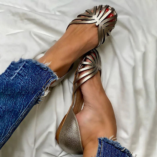 LIA Cut-Out Ballerinas with Open Toe - Elegant and Stylish Shoes