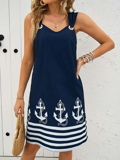 Faith – Nautical Ring Strap Dress
