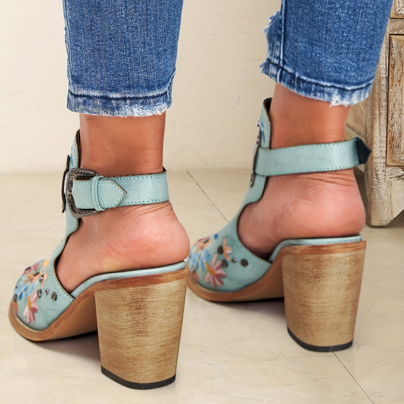 Rosine | Vintage Floral Ankle Boots
