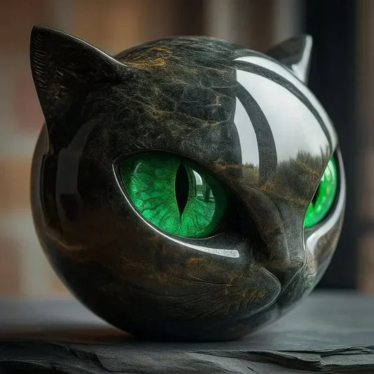Elvianne | Mystical Cat Head Sculpture