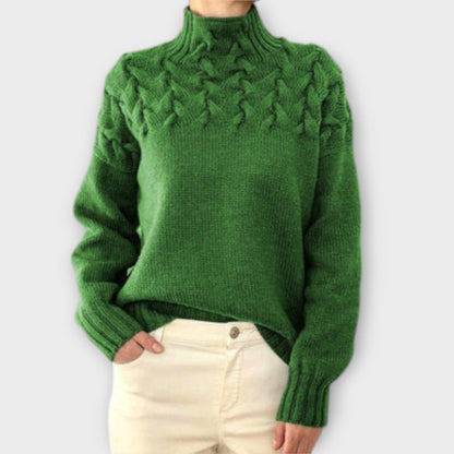 Kathrin | Women's Sweater with Cable Knit Detail