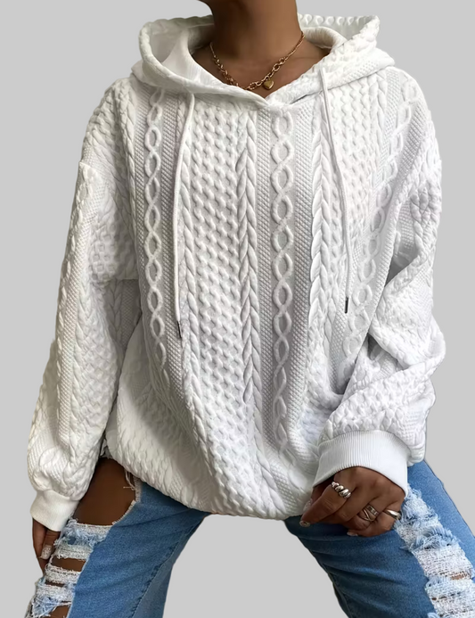 Clara  – Ladies' Cable Knit Hoodie