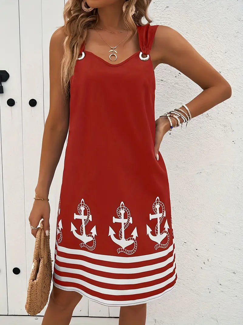 Faith – Nautical Ring Strap Dress