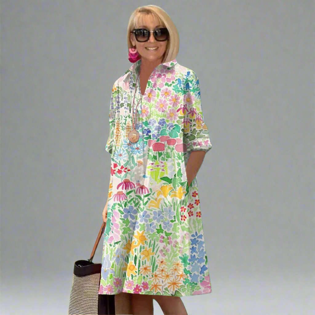 Janet | Lightweight Floral Print Summer Dress