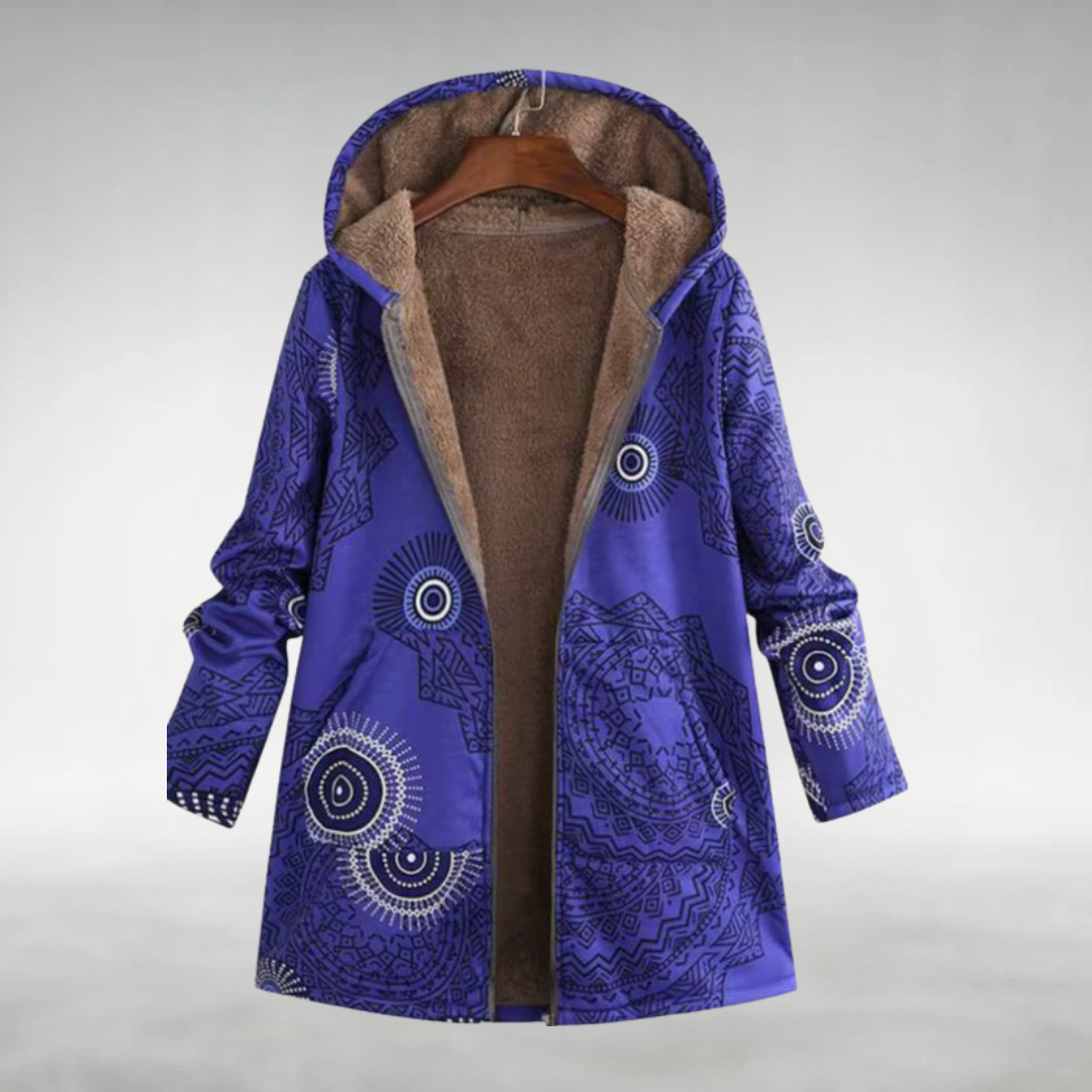 Emily – Floral Hooded Winter Coat