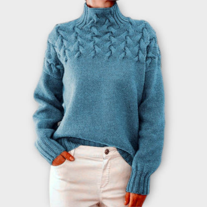 Kathrin | Women's Sweater with Cable Knit Detail