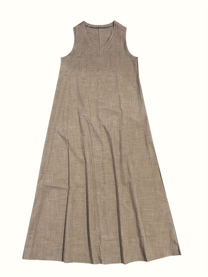 Joan – Sleeveless Textured Maxi Dress
