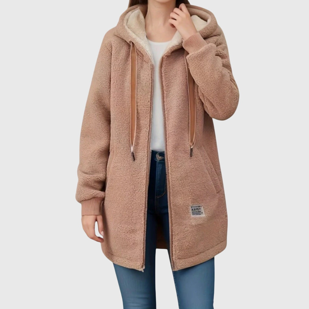 Clara - Ladies' Hooded Fleece Coat