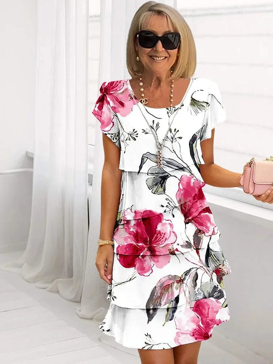 Lola - Ruffled Floral Dress