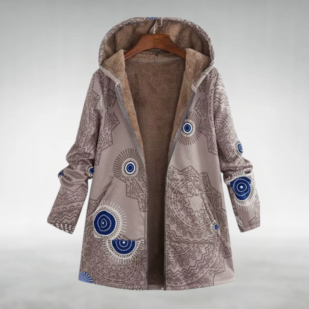 Emily – Floral Hooded Winter Coat