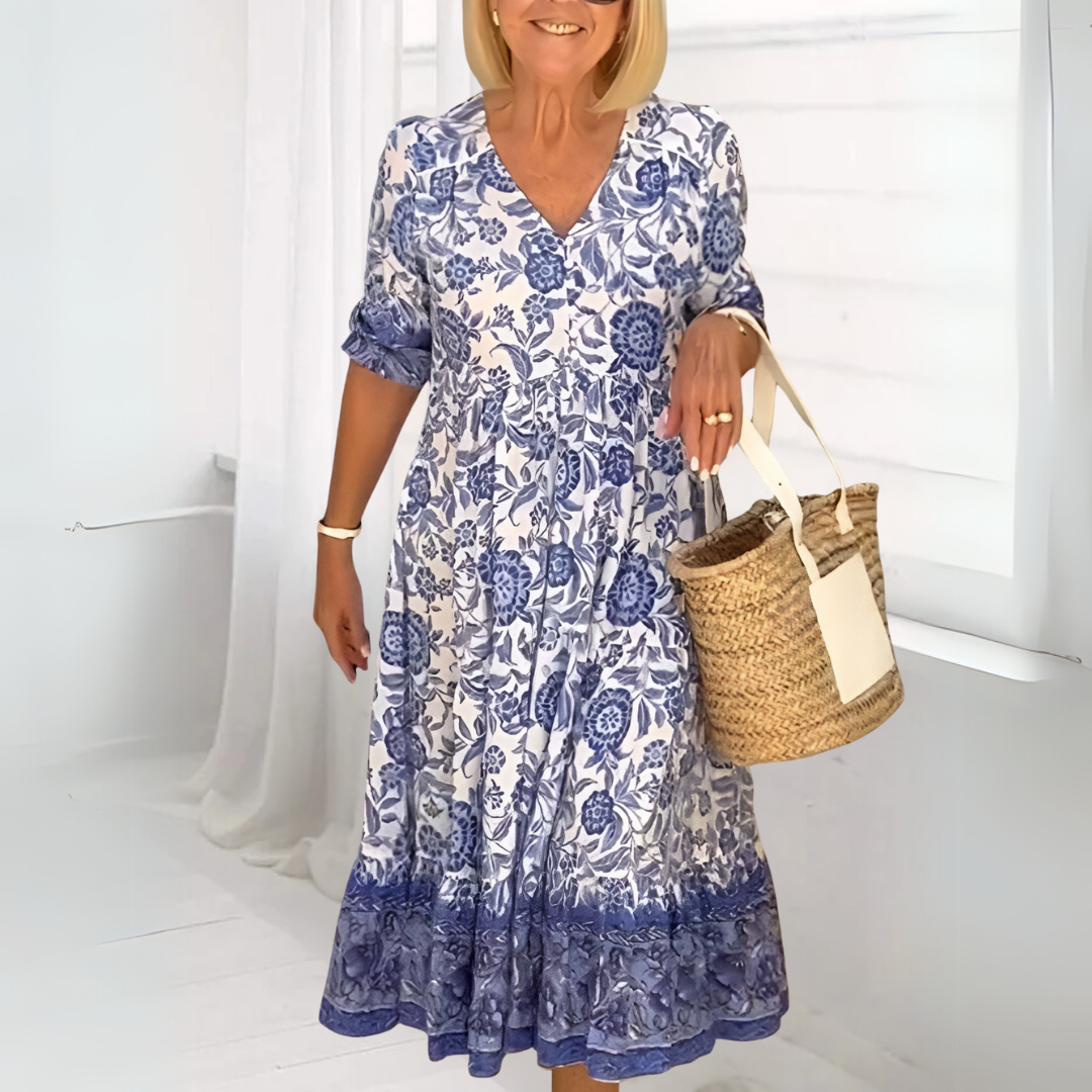 Aiza – Floral Print Midi Dress