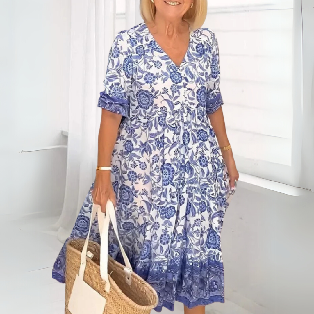 Aiza – Floral Print Midi Dress