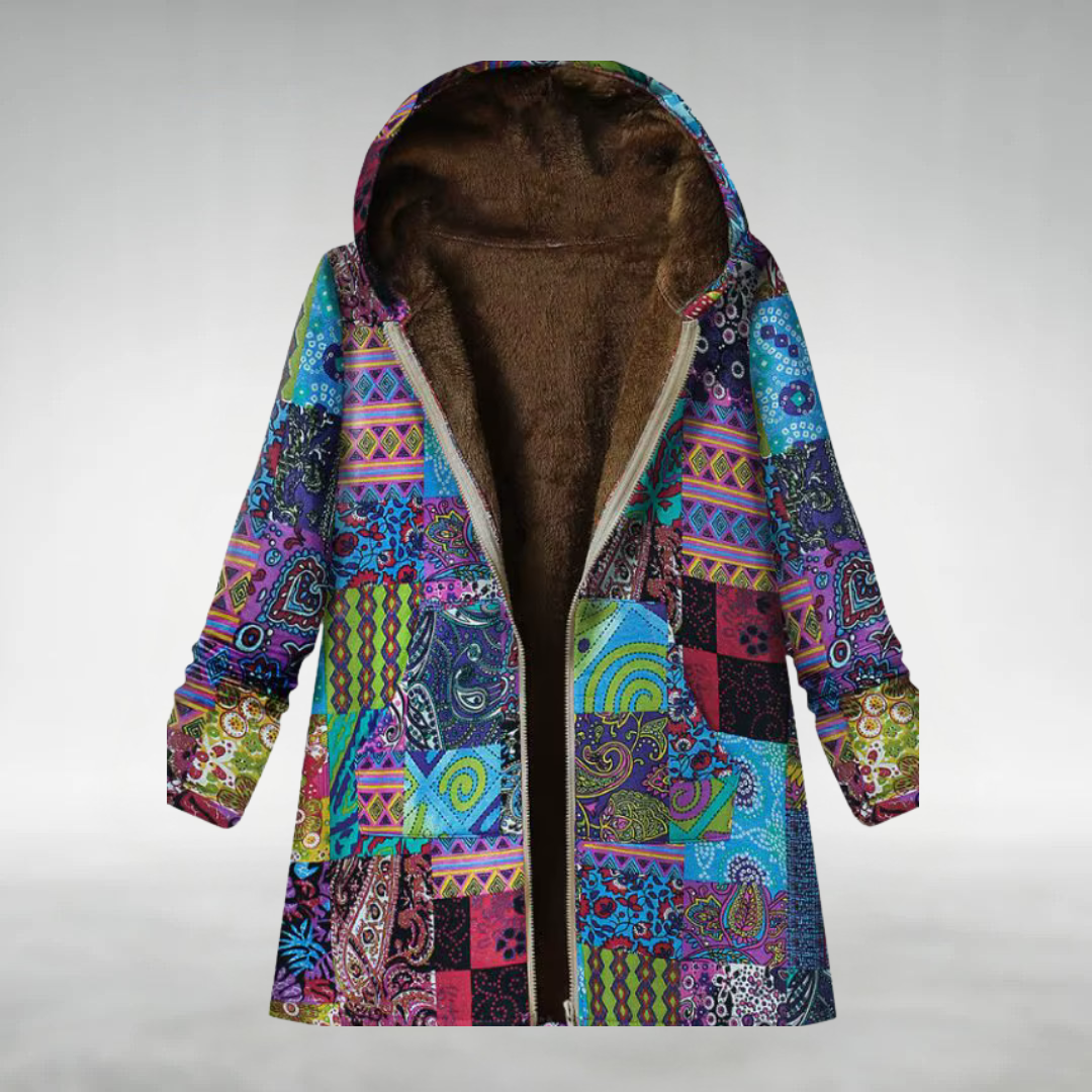 Emily – Floral Hooded Winter Coat
