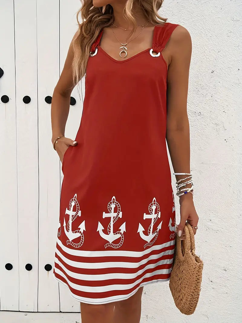 Faith – Nautical Ring Strap Dress