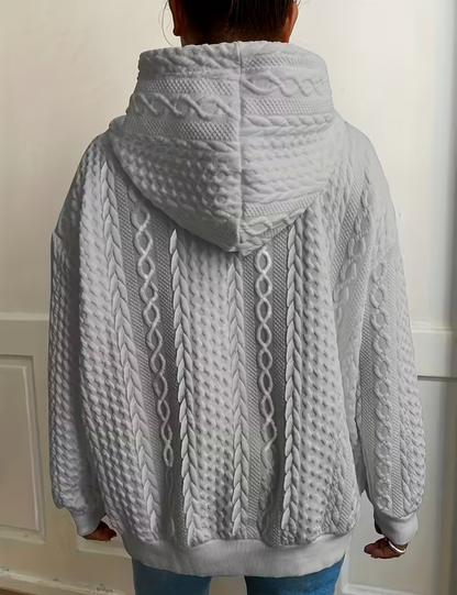 Clara  – Ladies' Cable Knit Hoodie