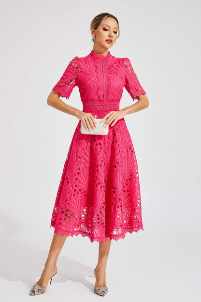 Hallie - Lace Midi Dress