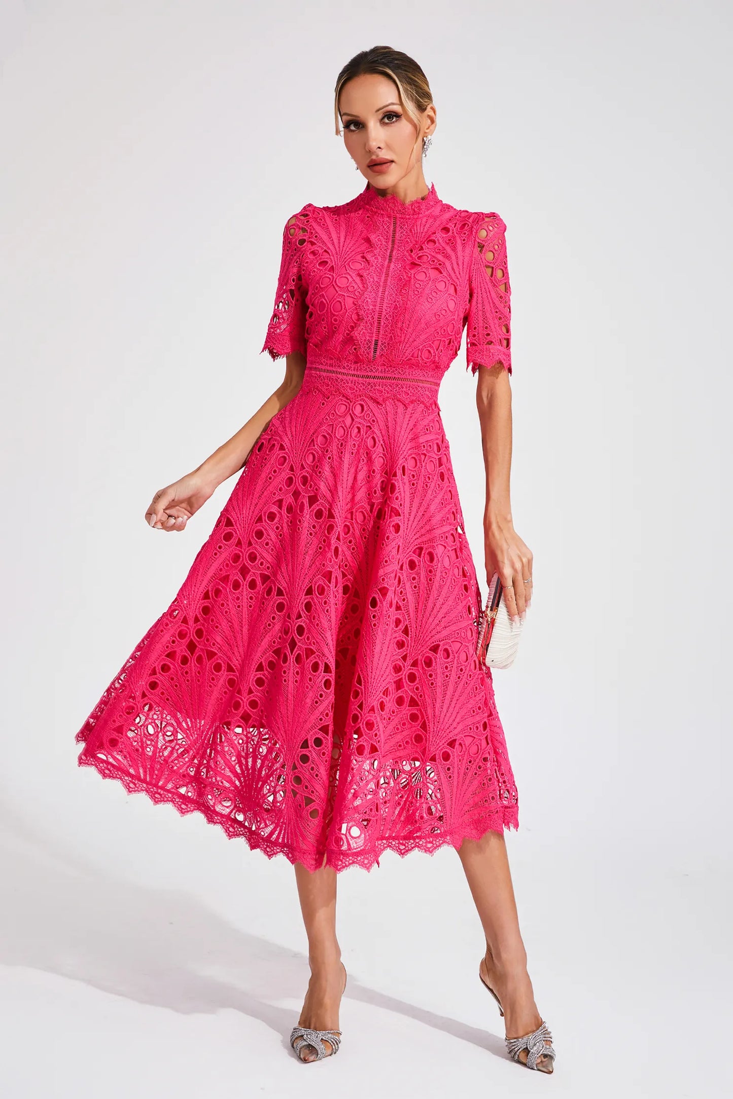 Hallie - Lace Midi Dress