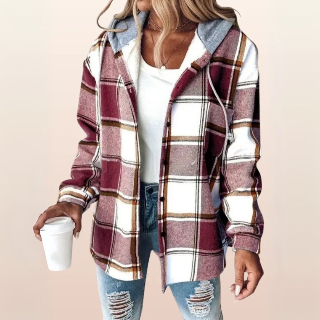 Heidi - Hooded Check Jacket