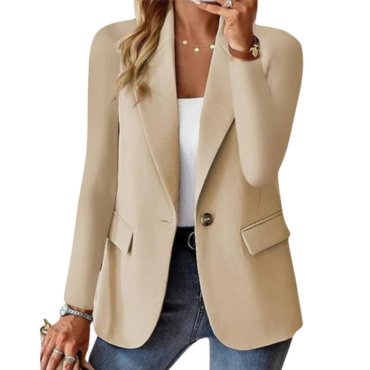 Tailored Single-Button Blazer