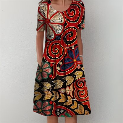 Helen - Classic Floral Dress