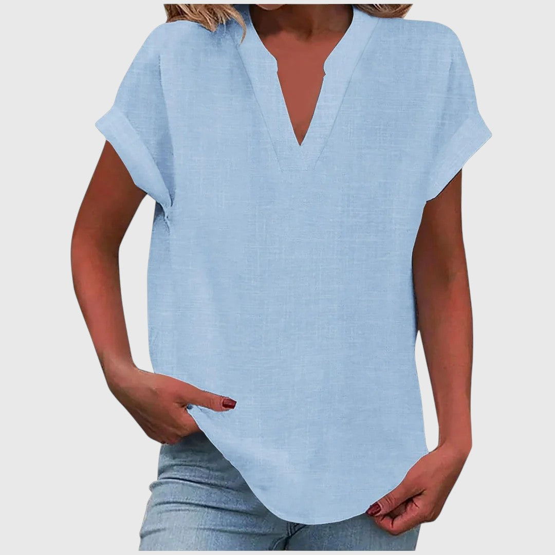 Dee - Relaxed V-Neck Blouse