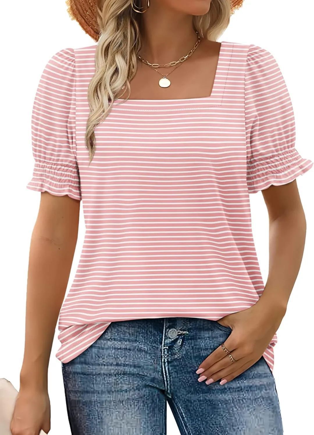 Striped Pink / UK 18 (2XL)