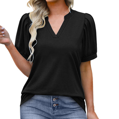 Marit – V-Neck Puff Sleeve Blouse