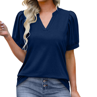 Marit – V-Neck Puff Sleeve Blouse