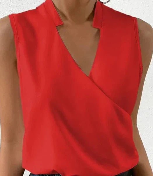 Tessa | Classic Sleeveless Solid Blouse