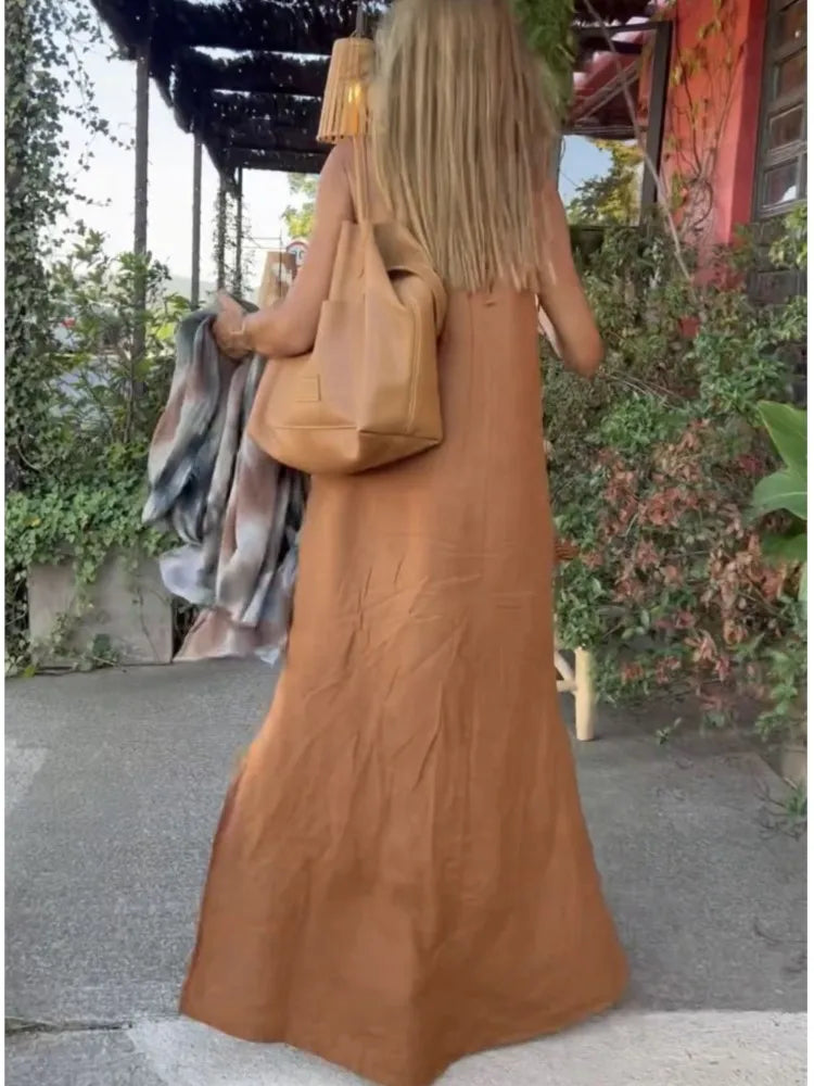 Georgina - Long Halter Dress