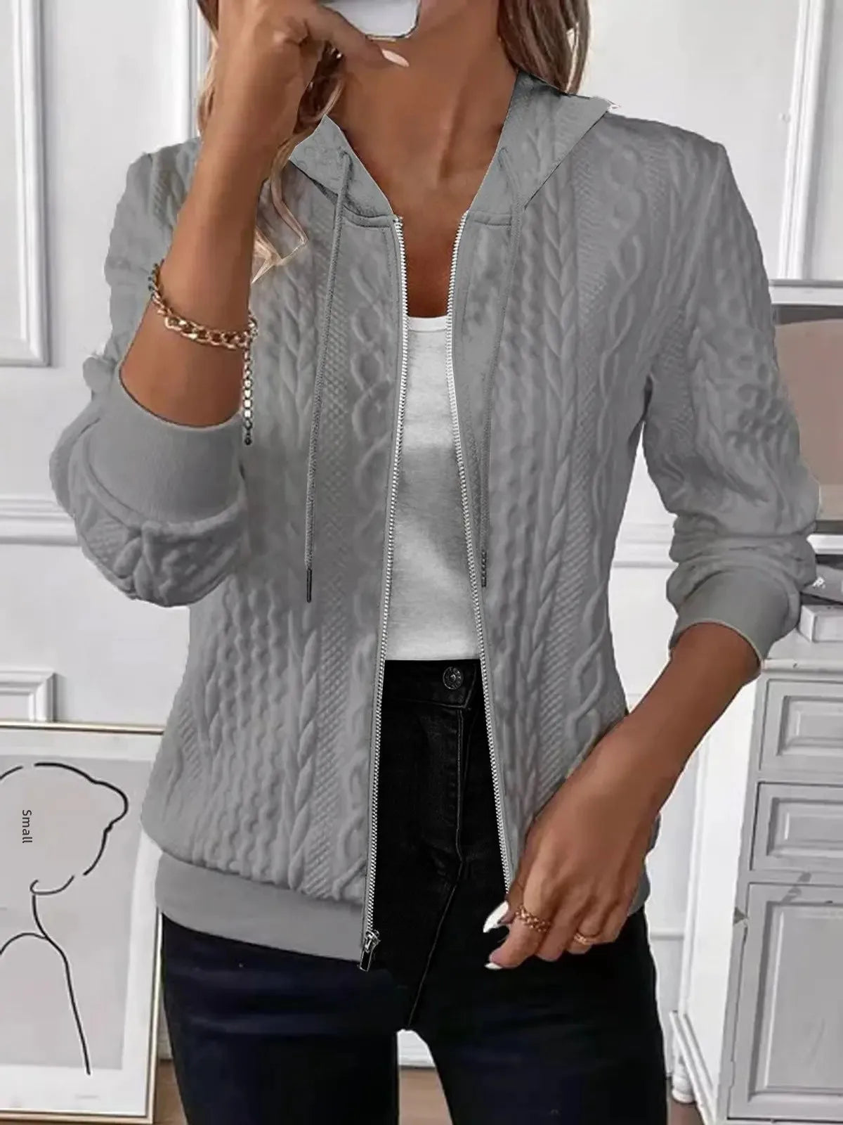 UK 22 (2XL) / Grey Hooded