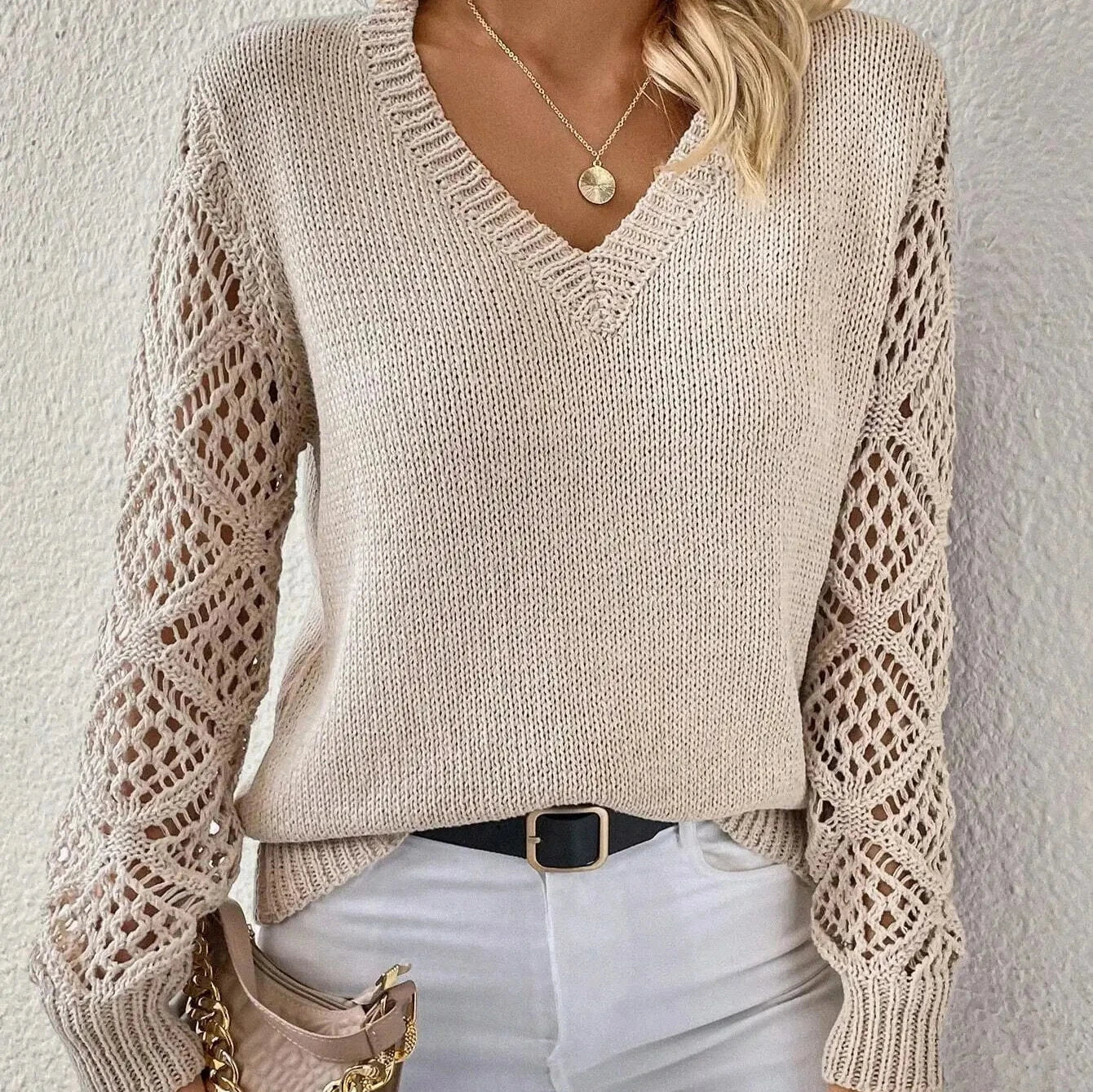 Martha - Couture V-Neck Jumper