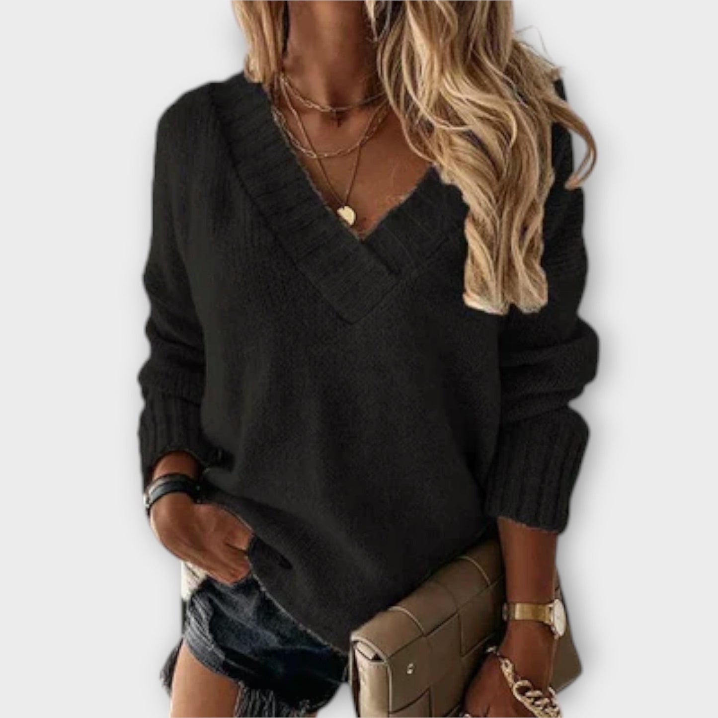 Avril - Cozy V-Neck Sweater