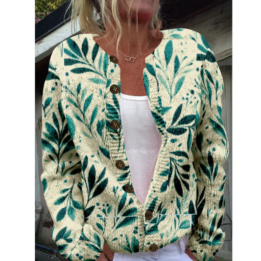 Nicolette | cardigan vest with print