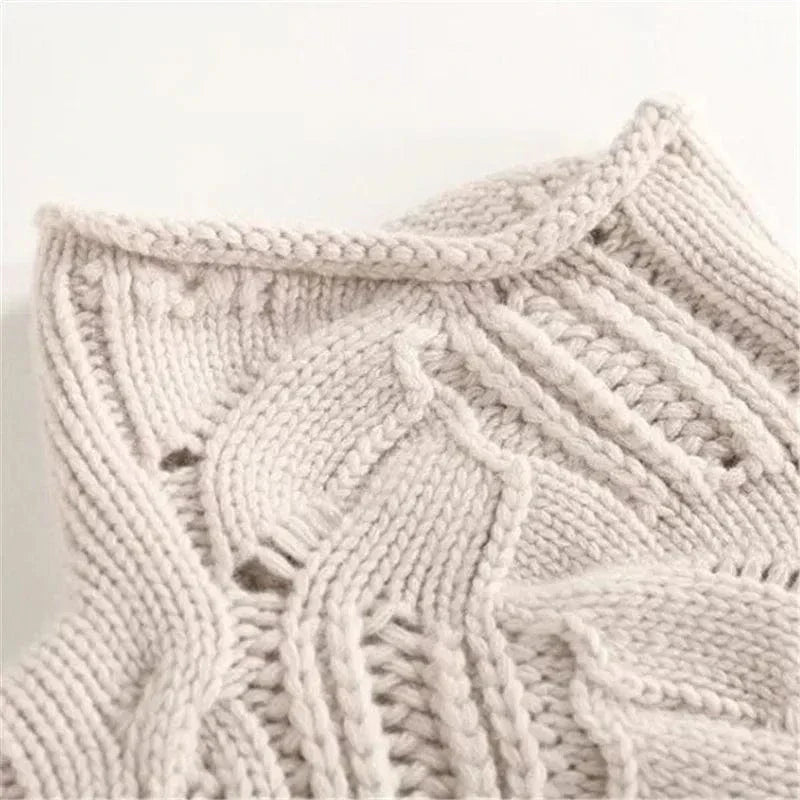 Jennan - Comfortable Cable Knit Turtleneck Jumper