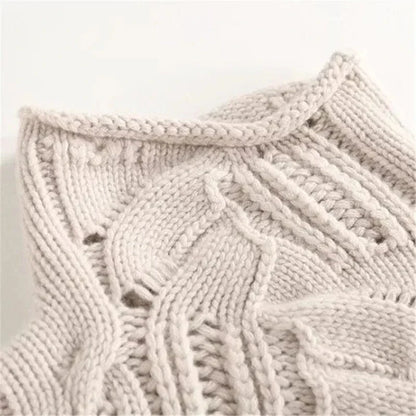 Jennan - Comfortable Cable Knit Turtleneck Jumper