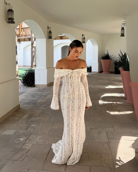Indira | Off-Shoulder Lace Gown