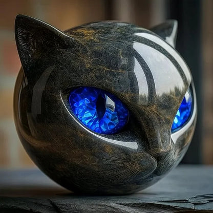Elvianne | Mystical Cat Head Sculpture